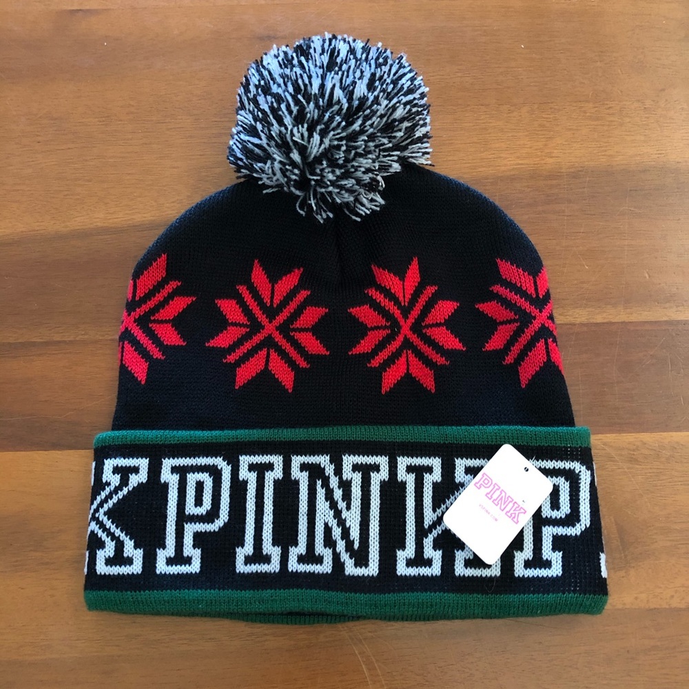 PINK Victoria’s Secret pom pom beanie